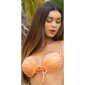 Sexy Damen Bügel Bikini-Oberteil ohne Polster Aprikot