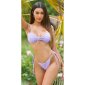 Sexy Damen Bügel Bikini-Oberteil ohne Polster Flieder