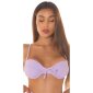 Sexy Damen Bügel Bikini-Oberteil ohne Polster Flieder