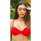 Sexy Damen Bügel Bikini-Oberteil ohne Polster Rot