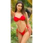 Sexy Damen Bügel Bikini-Oberteil ohne Polster Rot