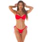 Sexy Damen Bügel Bikini-Oberteil ohne Polster Rot
