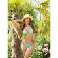 Sexy Damen Brazil-Cut Triangel Bikini zum Binden Grün