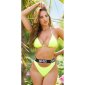 Sexy 3 tlg Damen Brazilian Triangel Bikini-Set Neon Gelb