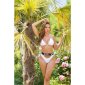 Sexy 3 pcs womens Brazilian triangle bikini set white