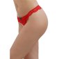 Sexy womens lace pearl G-string thong red Onesize (UK 8,10,12)