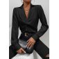 Elegant womens business blouse with knot detail black UK 10 (S)