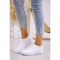 Trendy womens slip on sneakers shoes white