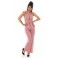 Sleeveless womens jumpsuit backless antique pink