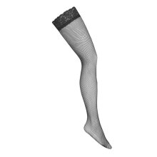 Sexy halterlose Damen Netzstrümpfe Schwarz