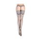 Ballerina ladies hold-up stockings with back seam grey