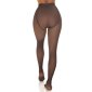 Womens fashion tights in transparent look 220 den black Onesize (UK 8,10,12)