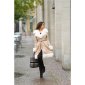 Womens winter coat in buckskin look with faux fur cappuccino