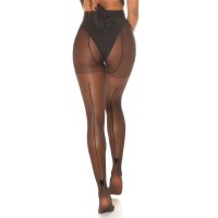 Sexy womens tights with back seam black