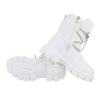 Warm womens winter snow boots lined white