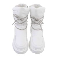 Damen Snowboots Winterboots warm gefüttert Weiß