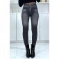 Womens high-waisted leggings in jeans look jeggings black UK 8/10 (S/M)