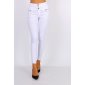 Womens high waist skinny jeans with zips white