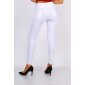 Damen High Waist Skinny Jeans mit Zipper Weiß