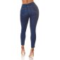Damen Skinny Jeans Highwaist Röhrenjeans Dunkelblau