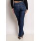 Damen Bootcut-Jeans in Used-Look 5-Pocket Dunkelblau