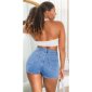 Damen Neckholder Crop-Top Wickel-Top Weiß