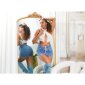 Damen Neckholder Crop-Top Wickel-Top Weiß