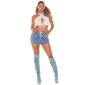 Damen Neckholder Crop-Top Wickel-Top Weiß