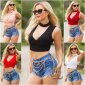 Sexy Damen Crop Top mit V-Ausschnitt Rosa