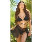 Womens cover-up mini skirt beach skirt short black