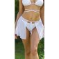 Womens cover-up mini skirt beach skirt short white