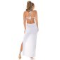 Sexy Damen Abendkleid mit Strass rückenfrei Weiß