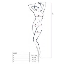 Sexy halterneck fishnet bodystocking catsuit crotchless white