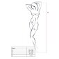 Sexy halterneck fishnet bodystocking catsuit crotchless white