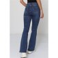 Bequeme Damen Bootcut-Jeans 5-Pocket Dunkelblau
