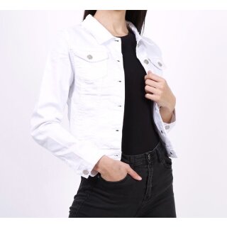 Damen Jeansjacke tailliert Weiß