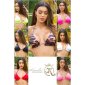 Damen Triangel Bikini-Oberteil mit Rüschen Weiß