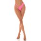 Sexy Damen High Waist Bikinihose mit Cut Out Neon Coral