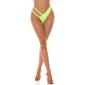 Sexy Damen High Waist Bikinihose mit Cut Out Neon Grün