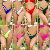 Sexy Damen High Waist Bikinihose mit Cut Out Rot