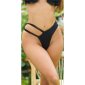 Sexy Damen High Waist Bikinihose mit Cut Out Schwarz
