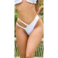 Sexy Damen High Waist Bikinihose mit Cut Out Weiß