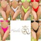 Hochgeschnittene Bikinihose mit Raffungen Schwarz
