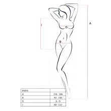 Damen Ouvert Netzbody Bodystocking Schwarz