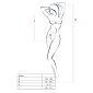 Damen Ouvert Netzbody Bodystocking Schwarz