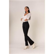 NINA CARTER Damen Bootcut Jeans 5-Pocket Schwarz