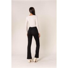 NINA CARTER Damen Bootcut Jeans 5-Pocket Schwarz