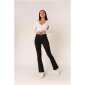 NINA CARTER Damen Bootcut Jeans 5-Pocket Schwarz