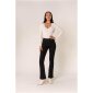 NINA CARTER Damen Bootcut Jeans 5-Pocket Schwarz