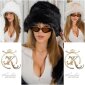 Damen-Wintermütze aus Kunstfell Blogger-Style Schwarz
